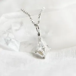 Kite moissanite necklace from the DEVON gold jewellery set