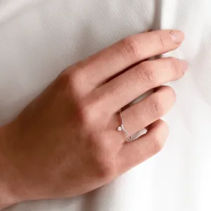 Fine gold ring with lab created diamonds JANA Thumbnail