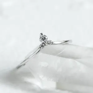 Fine gold ring with lab created diamonds JANA Thumbnail