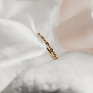 Close-up of the RIGA vintage eternity ring with lab-grown diamonds