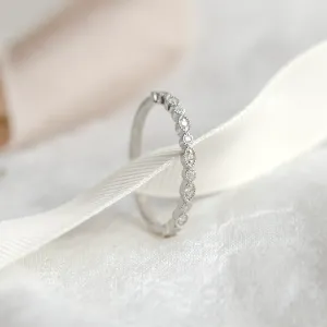 Side view of RIGA vintage eternity ring with lab-grown diamonds