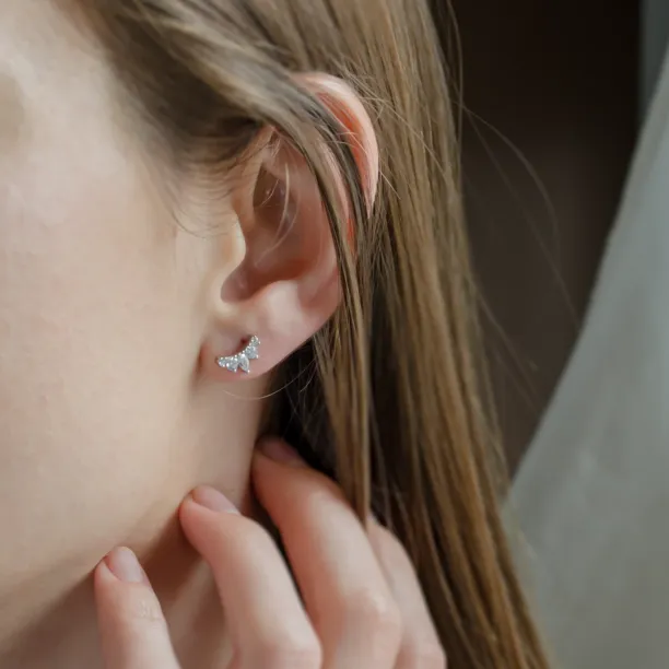 Crawler gold earrings with lab-grown diamonds JAZZ Image