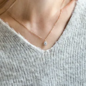 Gold necklace with lab created diamonds GRANA Thumbnail