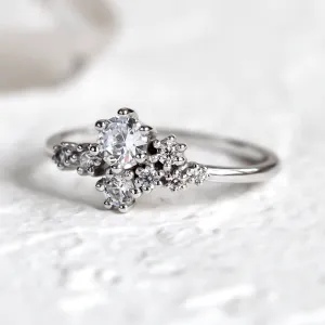 Vintage cluster prsten s laboratorními diamanty LUST Thumbnail