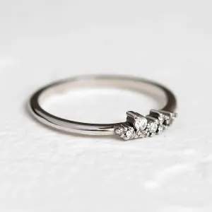 Close-up of the gold STERN ring with lab created diamonds