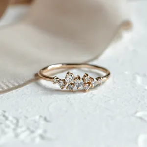 14K rose gold CLORÉ diamond cluster ring