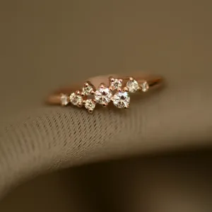 Close-up of the CLORÉ cluster ring showing its diamond arrangement