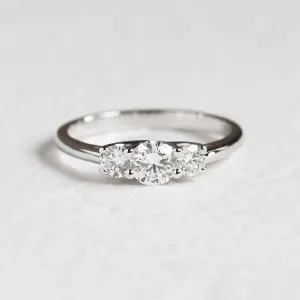 Zásnubní prsten VIRBO ze 14K bílého zlata s laboratorními diamanty