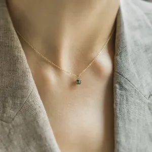 Gold pendant with moss agate MEDA Thumbnail