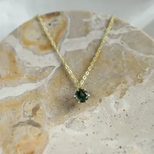 Gold pendant with moss agate MEDA Thumbnail