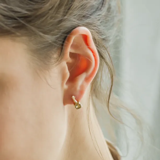 Stud earrings with peridot and twig DEAN Image