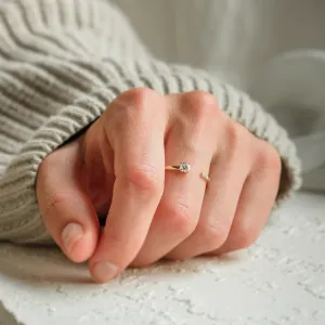 Open ring with diamonds LEIA Thumbnail