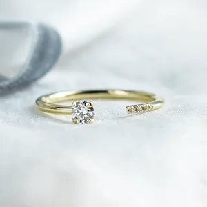 Otevřený prsten s diamanty LEIA