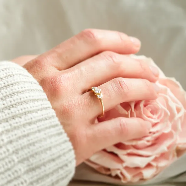 Unusual diamond engagement ring DEMI Image