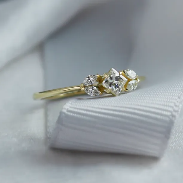 Unusual diamond engagement ring DEMI Image