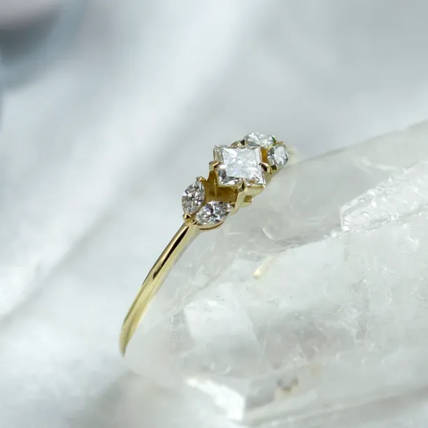 Unusual diamond engagement ring DEMI Image
