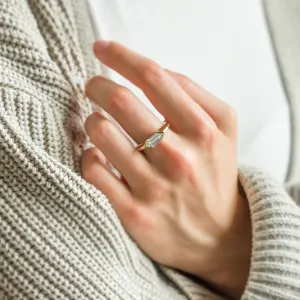 Original massive ring with hexagon moissanite ARA Thumbnail