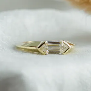Original massive ring with hexagon moissanite ARA Thumbnail