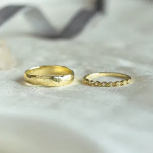DARLING diamond wedding bands shown side by side