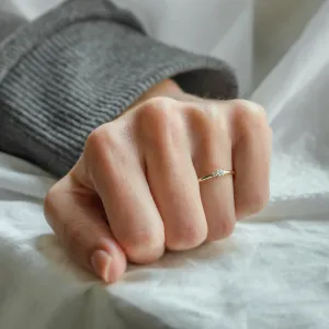 Minimalistický prsten s diamanty HANNAH