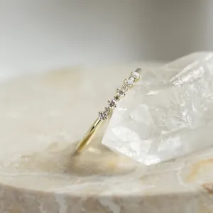 Detail diamantů usazených podél prstenu DIADEM