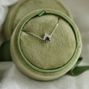 Gold necklace with london blue topaz and diamonds LAM Thumbnail