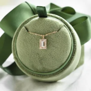 Gold necklace with moissanites GRACE Thumbnail