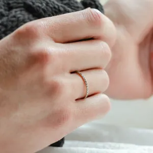 Zlatý eternity prsten se salt and pepper diamanty DOROTHY Thumbnail
