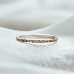 Zlatý eternity prsten se salt and pepper diamanty DOROTHY Thumbnail