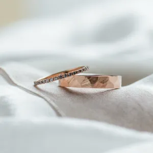 Combined unusual wedding rings ALEX