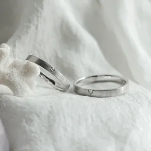 Matte diamond wedding rings LUCA Thumbnail