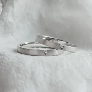 Matte diamond wedding rings LUCA Thumbnail