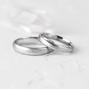Unusual wedding rings with embossed rope NASH Thumbnail