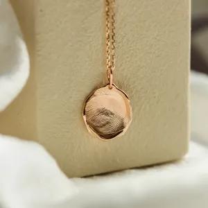 Gold necklace with custom fingerprint PALMER Thumbnail