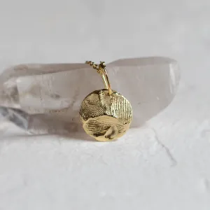 Gold necklace with custom fingerprint PALMER Thumbnail