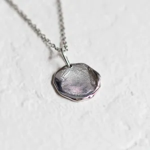 Gold necklace with custom fingerprint PALMER Thumbnail