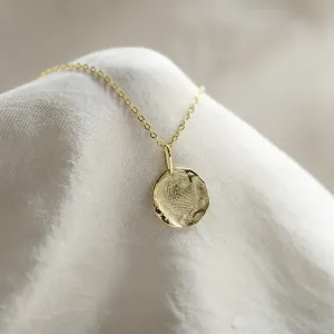 Gold necklace with custom fingerprint PALMER Thumbnail