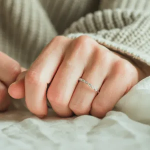 Elegant half eternity ring with diamonds CHRISTIE Thumbnail