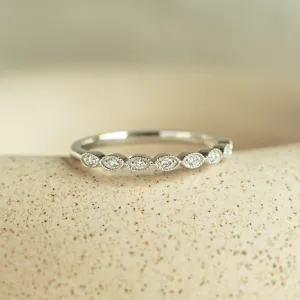 Elegant half eternity ring with diamonds CHRISTIE Thumbnail