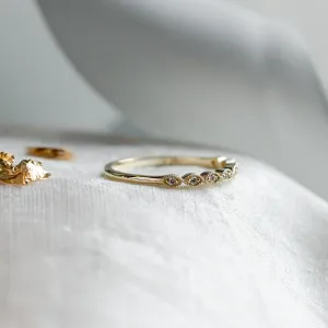 Elegant half eternity ring with diamonds CHRISTIE Thumbnail