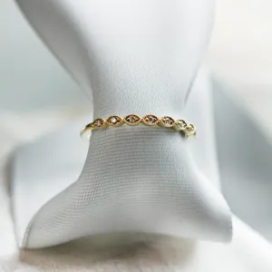 Elegant half eternity ring with diamonds CHRISTIE Thumbnail