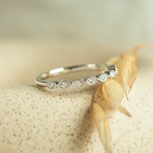 Elegant half eternity ring with diamonds CHRISTIE Thumbnail