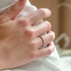 CHRISTINE diamond ring worn on the hand
