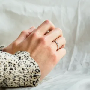Elegant wedding rings with matte surface and diamonds MATTY