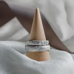Atypical wedding rings with special surface MOONLIGHT Thumbnail