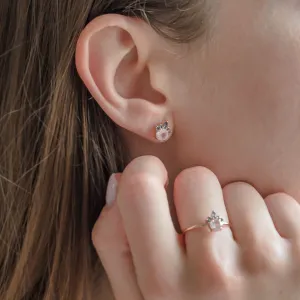 Romantický set cluster šperků s morganitem a salt and pepper diamanty TYRA Thumbnail