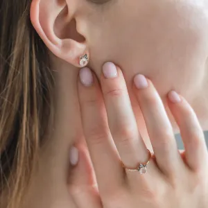 Romantický set cluster šperků s morganitem a salt and pepper diamanty TYRA Thumbnail