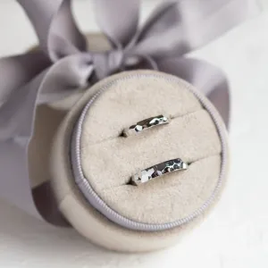 Unusual wedding rings with a shiny ESTELA Thumbnail