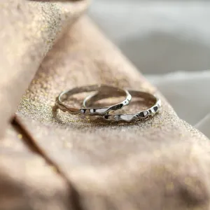 Unusual wedding rings with a shiny ESTELA Thumbnail