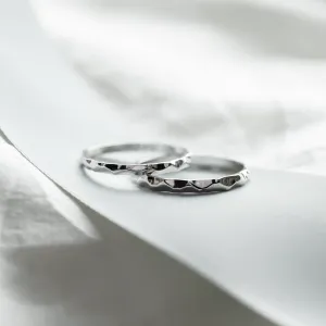 Unusual wedding rings with a shiny ESTELA Thumbnail
